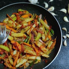 A picture of Sauteed vegetable recipe.