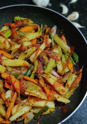 A picture of Sauteed vegetable recipe.