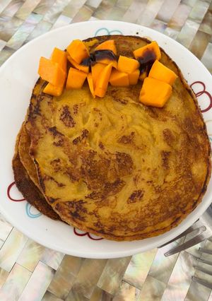 A picture of Mango Pancakes.
