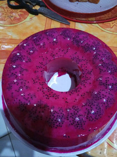 Foto resep Puding susu buah naga