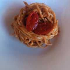 Spaghetti freschi con pesto alla trapanese-レシピのメイン写真