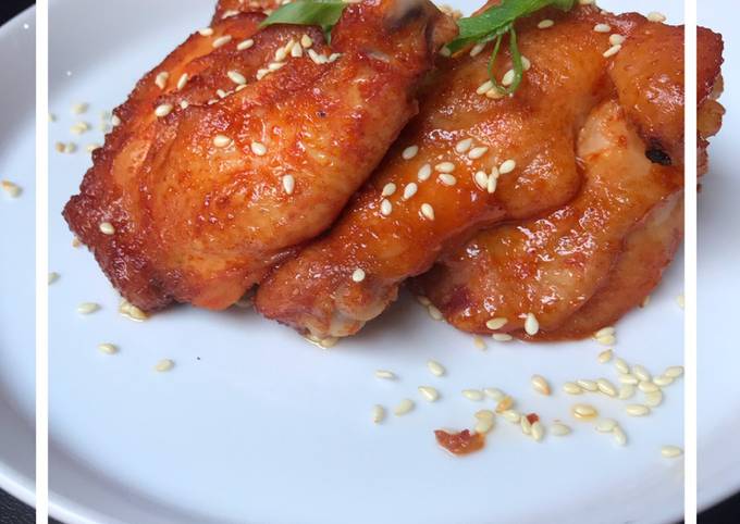 Resep Sayap panggang gochujang Anti Gagal