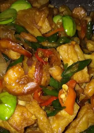Foto resep Tumis udang tahu pete