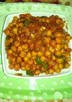 A picture of Chana chilli recipe.
