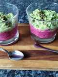 Verrine betterave rouge avocat