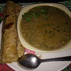 A picture of Greengrams in coconut milk#theme challenge.