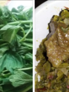 A picture of Kdoo leaf with beef.