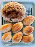 Burger Bun มาทำเป็น Baguette สำหรับปังยวนยีสต์Sourdough🍔ผสมยีสต์แห้ง