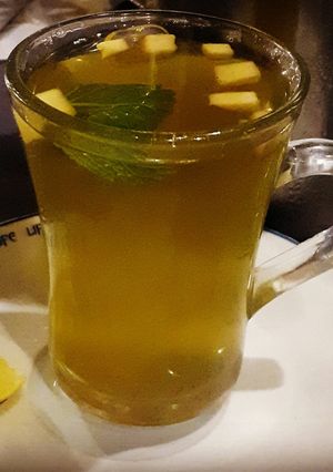 A picture of Ginger lemon green Tea🍋🍯.