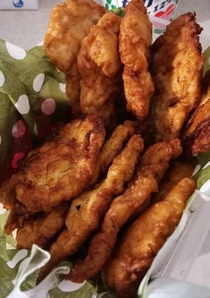 Sörtésztában sült csirkemell recept fotója