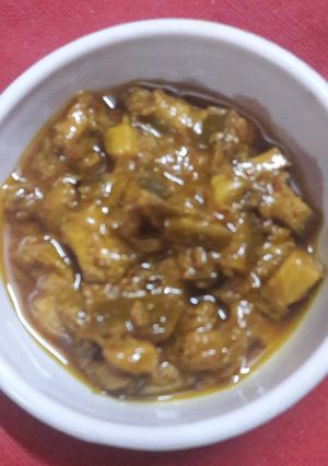 A picture of Raw Mango Pickle.