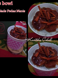 Foto resep Rice Bowl Rolade Pedas Manis