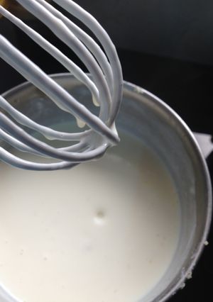 A picture of Cheese Sauce with Cheese Slices.