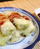 Cải thảo cuộn hấp xì dầu