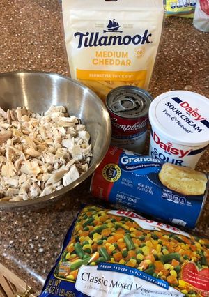 A picture of Chicken Pot Pie Bubble Up.