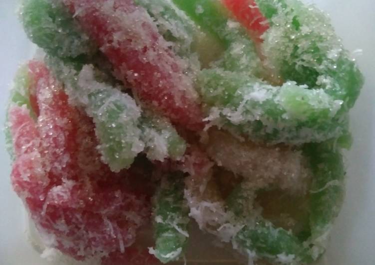 resep cara buat Cenil warna warni