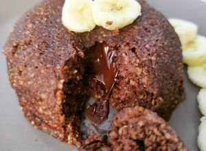 Une photo de Bowl cake chocolat coeur coulant