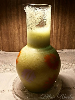 Una foto de Batido de melón y zumo de naranjas