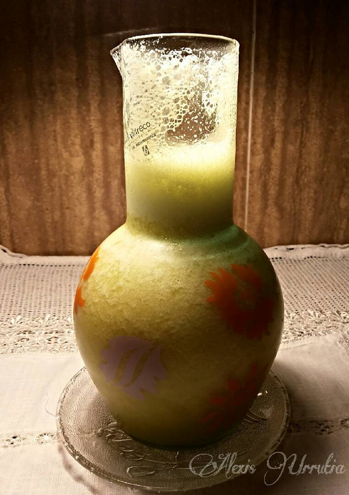 Una foto de Batido de melón y zumo de naranjas