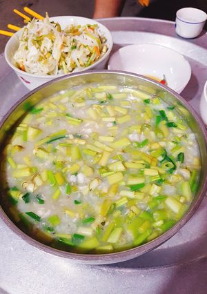 Hình của món Canh củ (khoai mỡ) nấu cá.