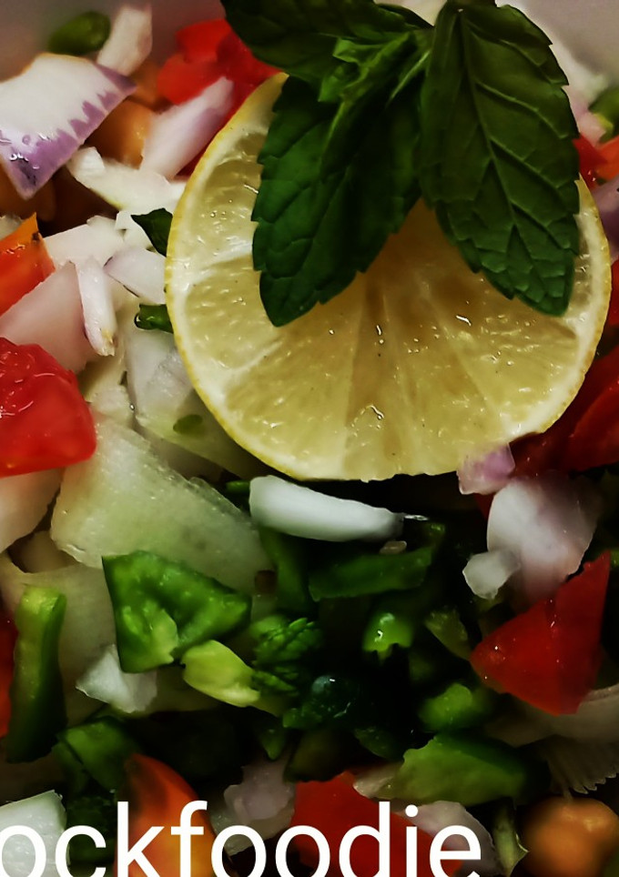 A picture of Colourful Chickpeas and Cucumber Salad.