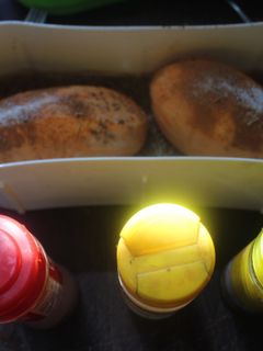 Una foto de Boniatos con moscatel al microondas