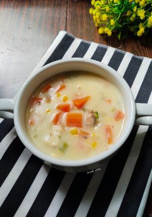 Foto resep Creamy chicken soup ala KFC
