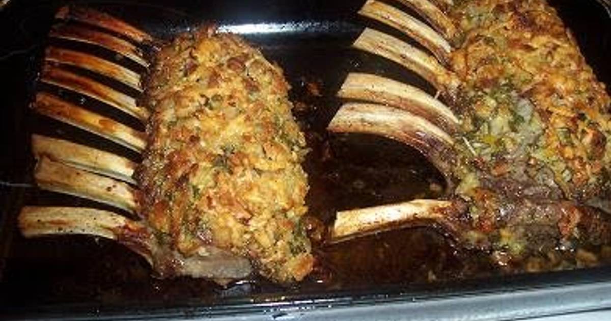 Rosemary and Garliccrusted Lamb Racks Recipe by krisfig88 Cookpad
