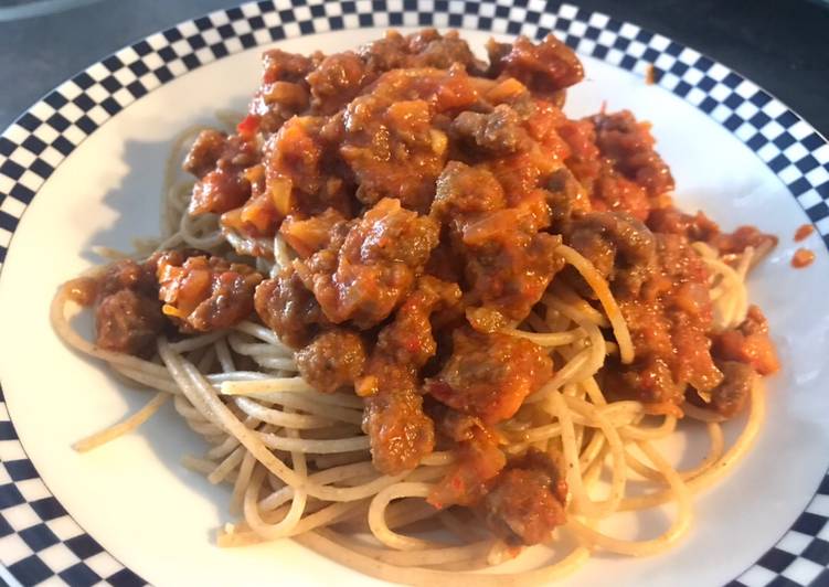 Spaghetti saus padang