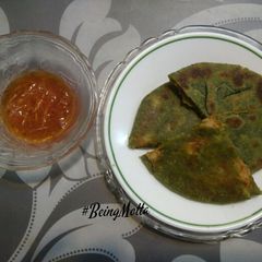 Spinach-Potato Stuffed Paratha A picture of Spinach-Potato Stuffed Paratha.