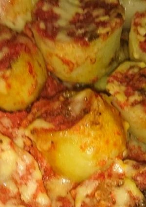 صورة لوصفة بطاطس بالجبن و محشيه لحم مفروم