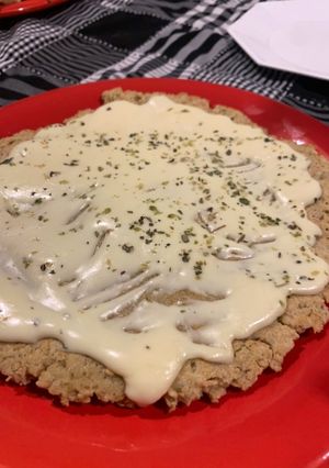 Una foto de Pizza de avena a la sartén