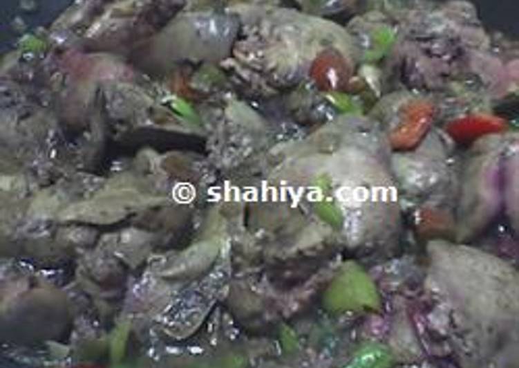 طريقة عمل كبد الدجاج بالفلفل الرومي