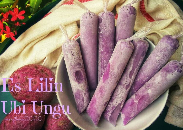 Resep Es Lilin Ubi Ungu (dairy free) Jadi, Sempurna