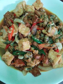 Foto resep Tumis kerang tahu tempe saos tiram