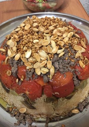 صورة لوصفة مقلوبة باذنجان