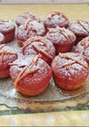 Foto di Muffin alla zucca con arance caramellate