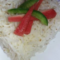 White paper steamed Rice A picture of White paper steamed Rice.