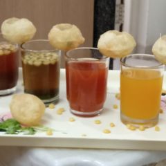 A picture of Pani Puri Shots !!.
