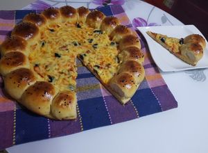 صورة لوصفة بيتزا روعة شكلا ومذاقا