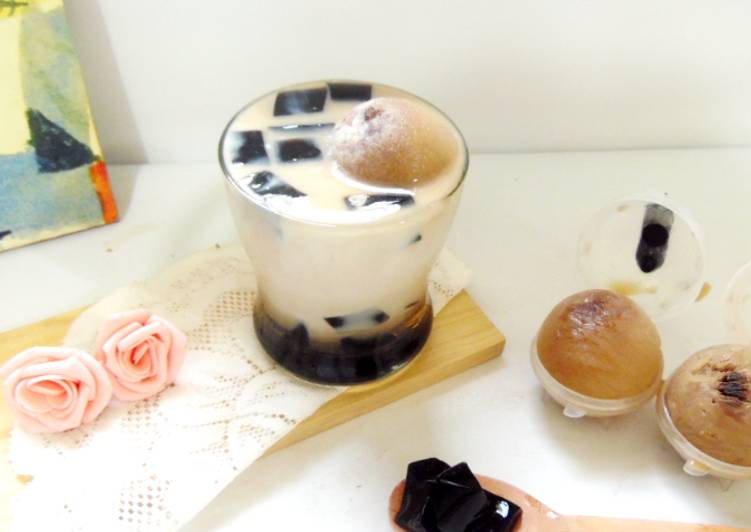 Es Kopi Cube Cingcau | Iced Coffee Cube Grass Jelly