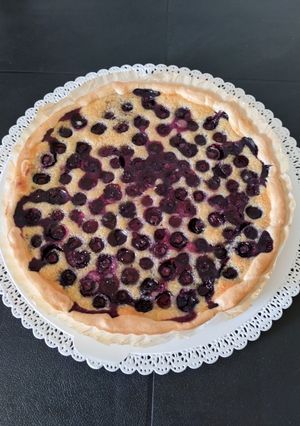 Une photo de Tarte amandine aux myrtilles 🫐🧁