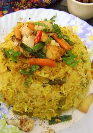 A picture of Bengali Bhuna Khichuri / Khichdi.