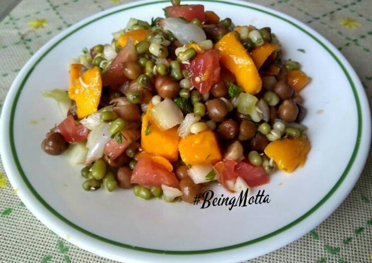 Simple Way to Make Ultimate Seasonal Fruits &amp; Sprouts Salad