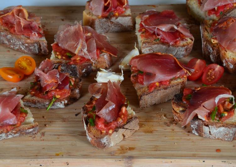 Comment faire Préparer Appétissante Pan con tomate