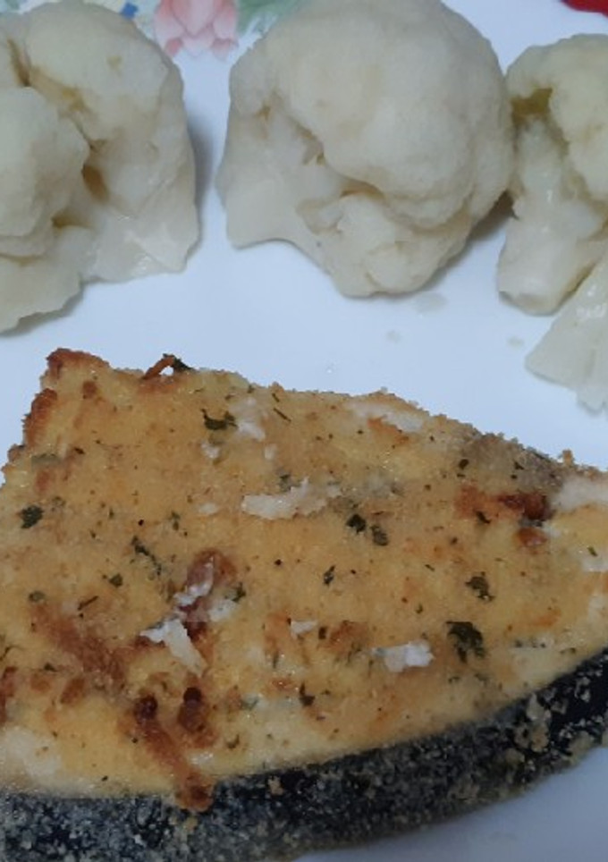 Una foto de Emperador empanado al queso en airfryer