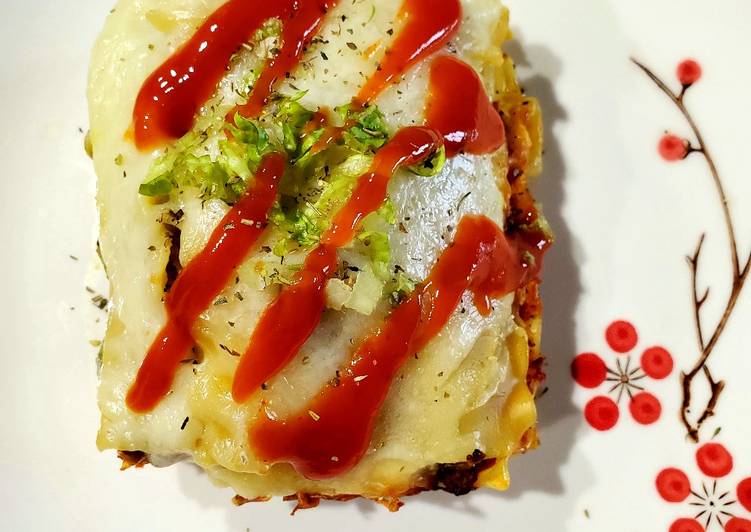 لازانیای بادمجان با سس سفید دستورپخت توسط Lilifood کوکپد