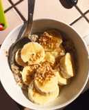 Porridge over night con semi di chia e frutta fresca