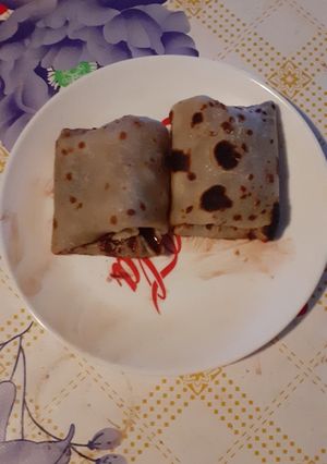O poză a rețetei Clătite cu ciocolată.