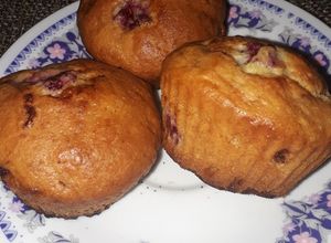 Una foto de Muffins de frambuesas